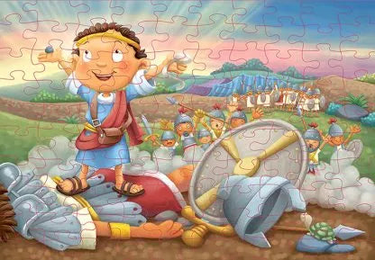 David es valiente/ David is brave - Rompecabezas en 3D (3D puzzle) – foto 2