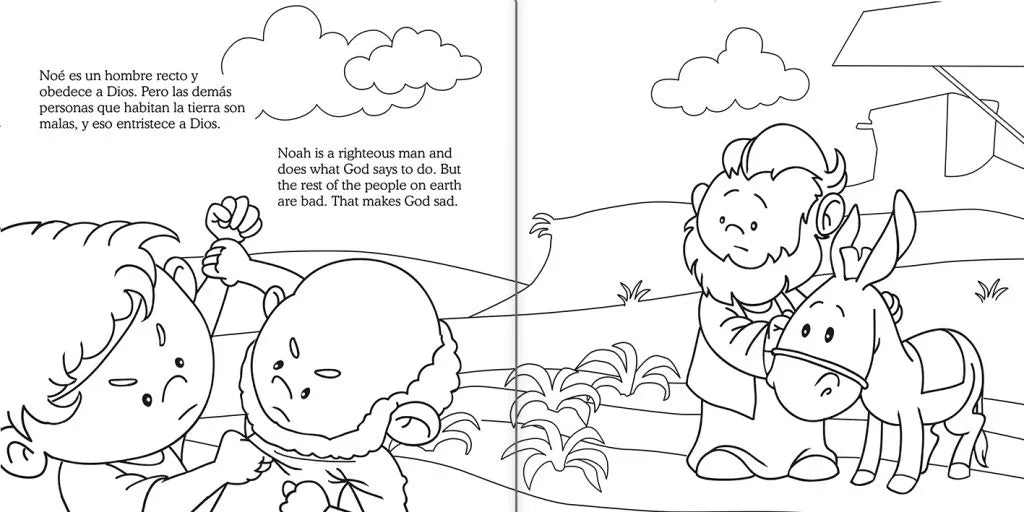 Noé y El siervo fiel – Cuaderno para colorear / Coloring book – Noah and Faithful sevant – foto 3