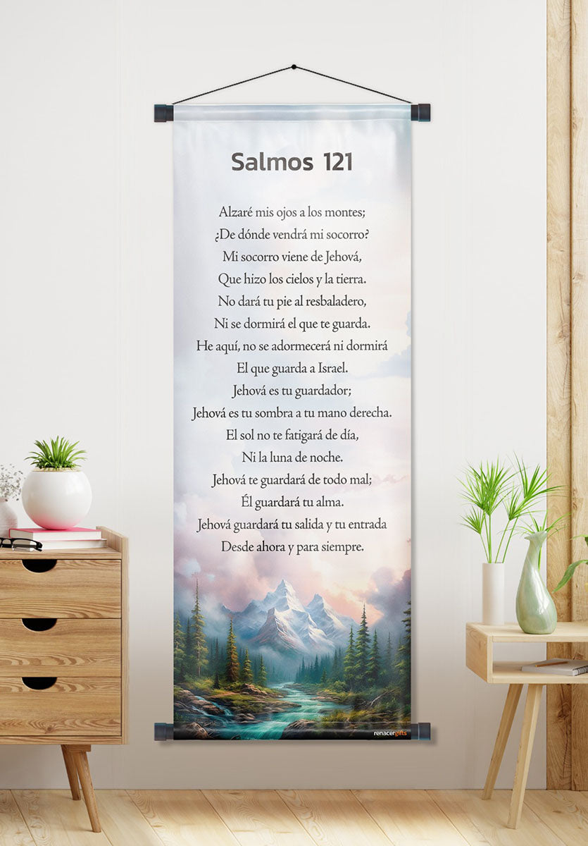 Banner cristiano Salmo 121 – versículo bíblico en español, 40 x 100 cm – foto 6