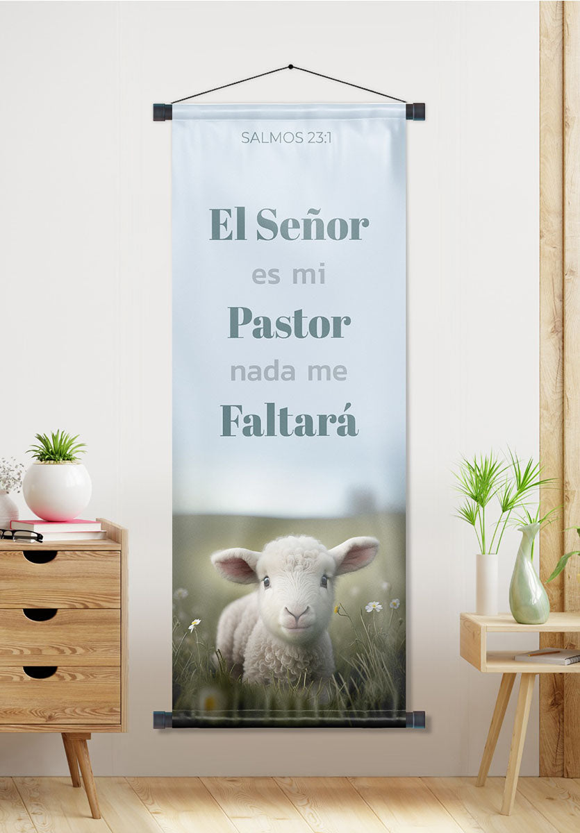 Banner cristiano Salmo 23:1 – versículo bíblico en español, 40 x 100 cm – foto 8