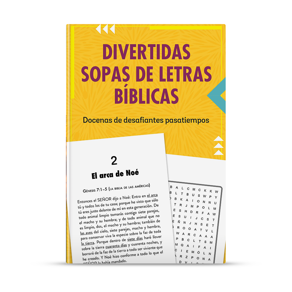Divertidas sopas de letras bíblicas – libro cristiano en español