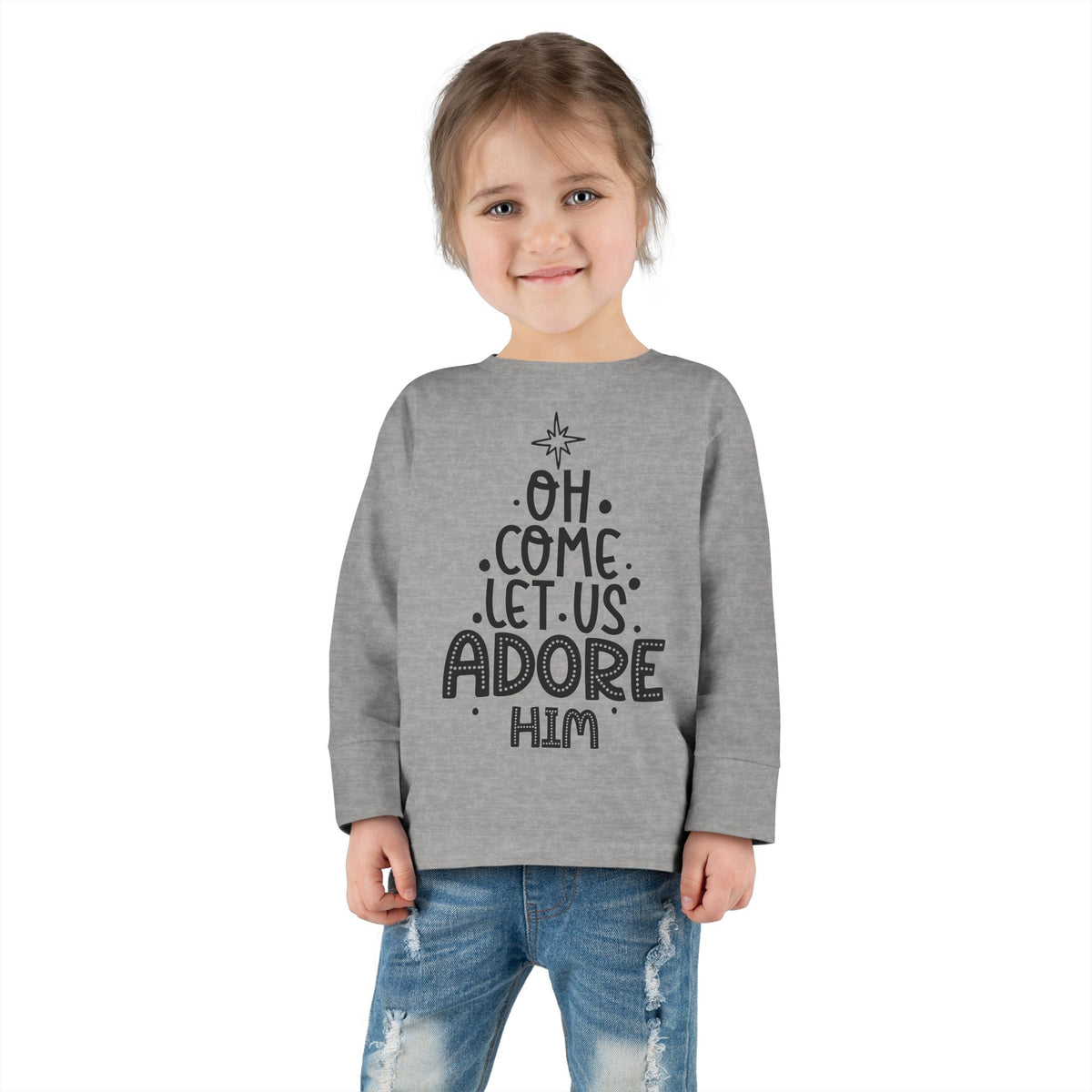 Toddler Long Sleeve Tee Adoremos – ropa cristiana para niños – foto 7