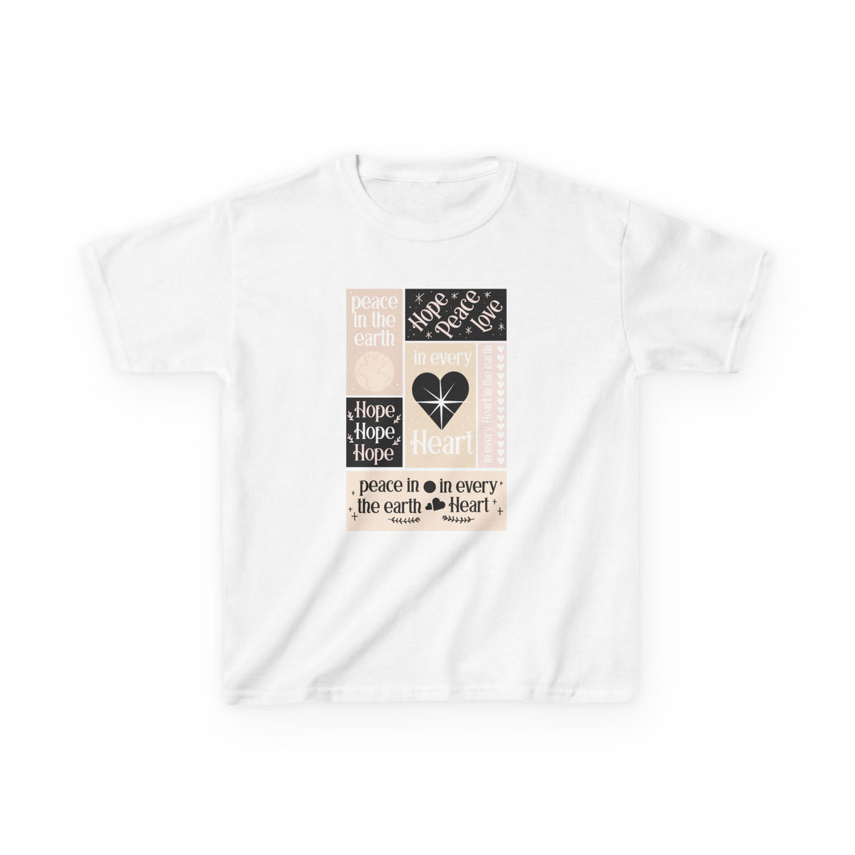 Kids Heavy Cotton™ Tee Esperanza Paz Amor – ropa cristiana para niños
