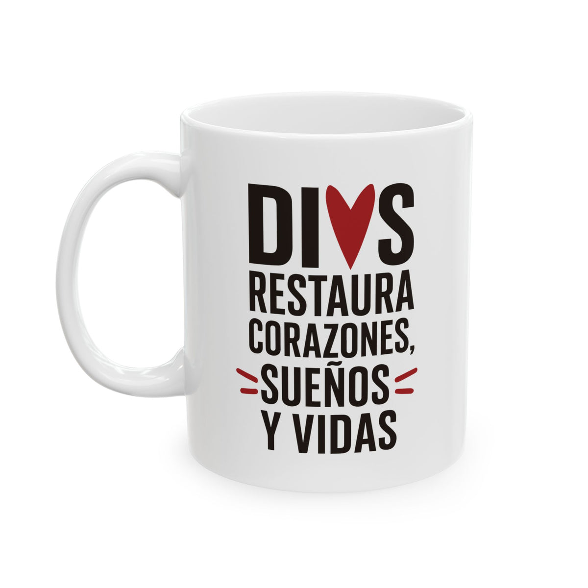 Taza Dios Restaura Corazones, Sueños y Vidas - El Dios que restaura – ropa cristiana para niños – foto 2