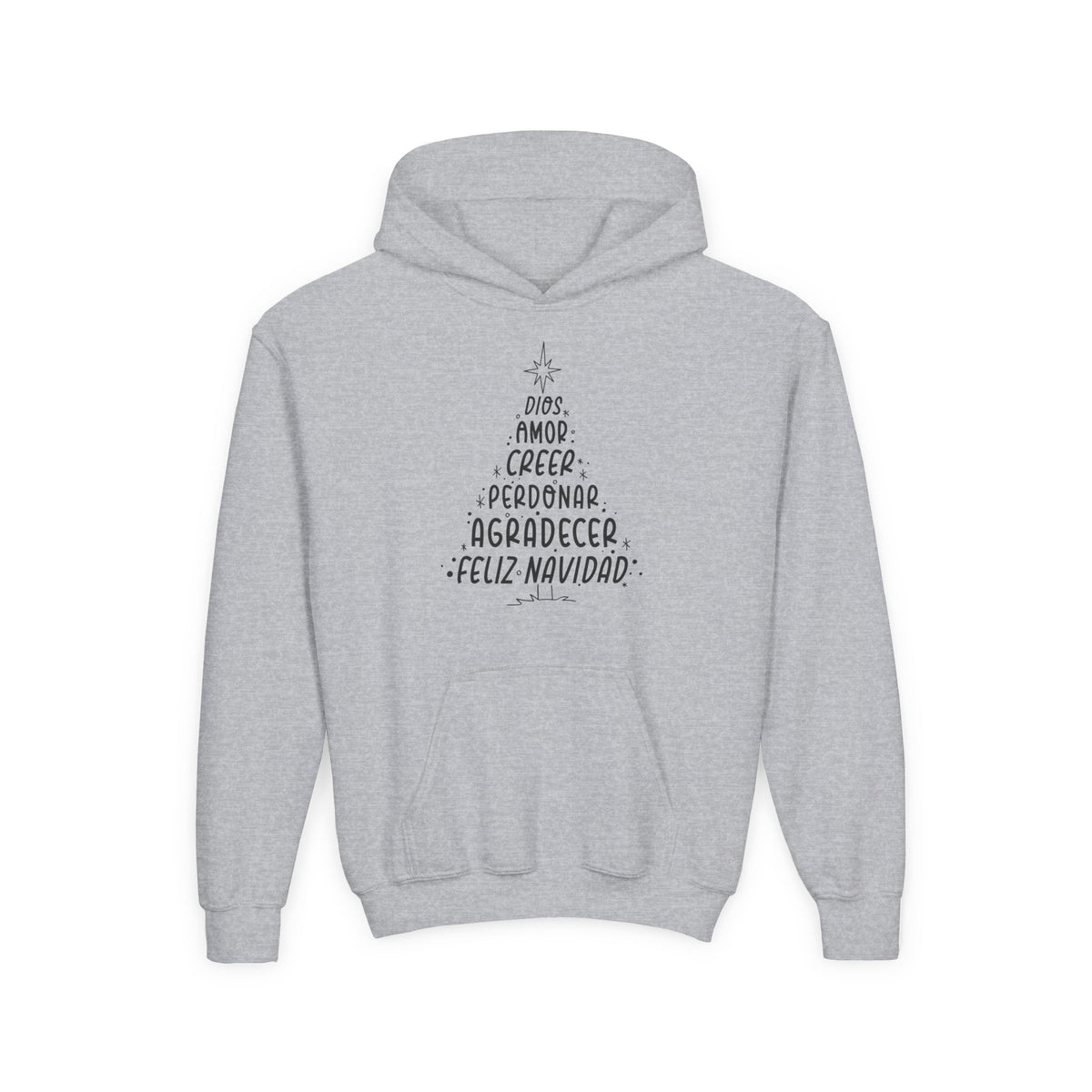 Youth Heavy Blend Hooded Sweatshirt Arbol Navidad