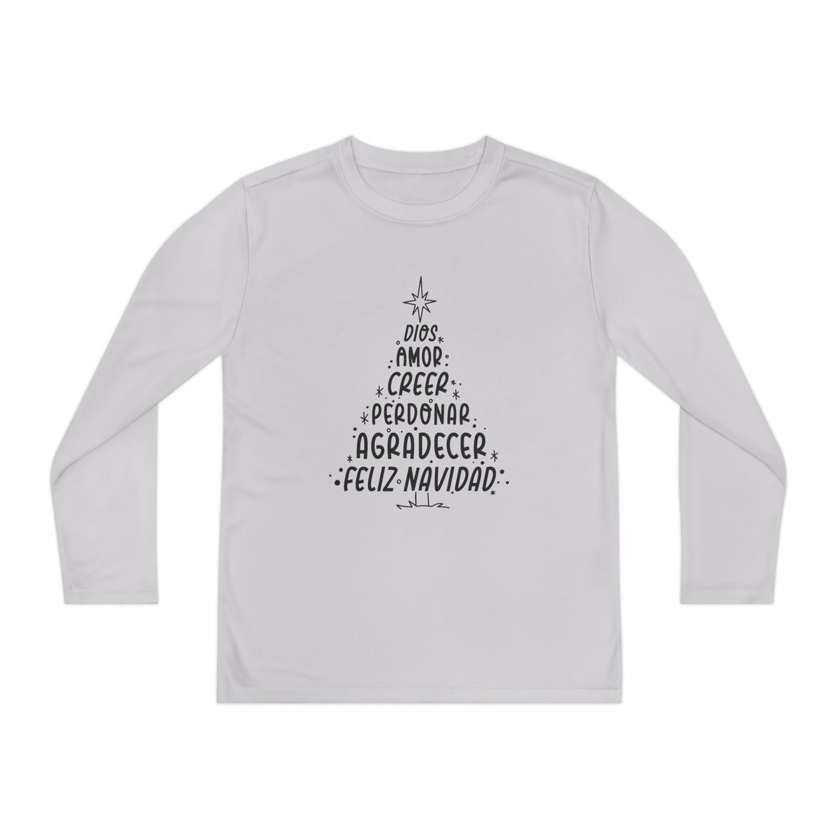 Youth Long Sleeve Competitor Tee Arbol Navidad