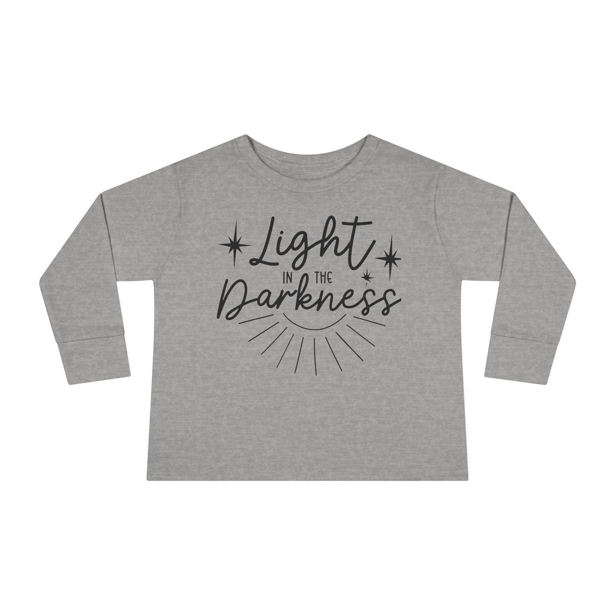 Toddler Long Sleeve Tee Luz en Tinieblas – ropa cristiana para niños – foto 2