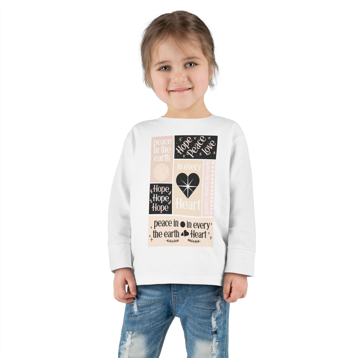 Toddler Long Sleeve Tee Corazón – ropa cristiana para niños