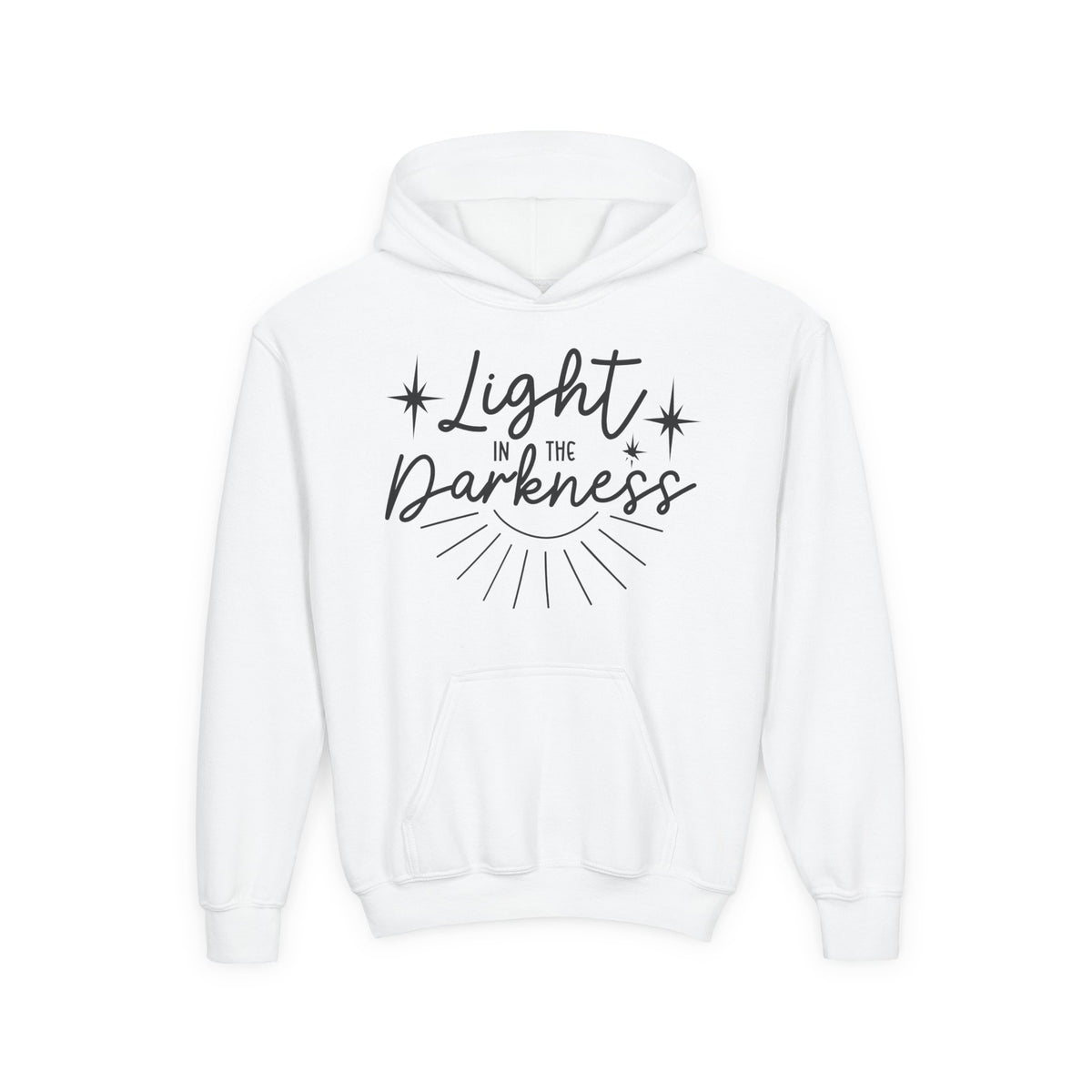 Youth Heavy Blend Hooded Sweatshirt Luz – ropa cristiana para niños – foto 2