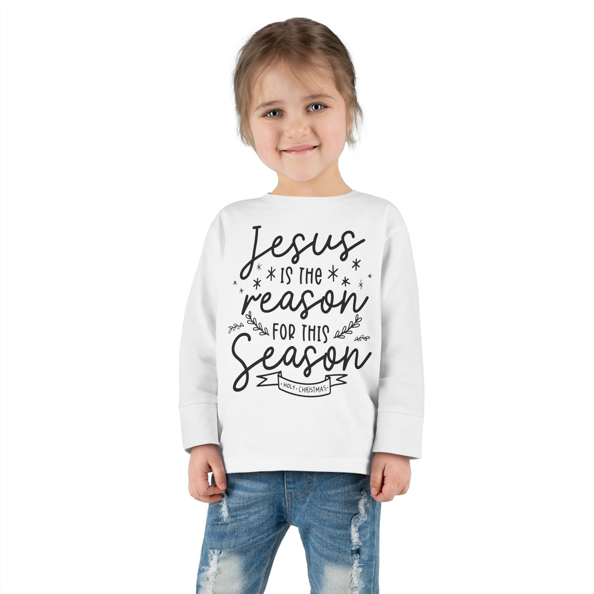 Toddler Long Sleeve Tee Jesús la Razón – ropa cristiana para niños – foto 6