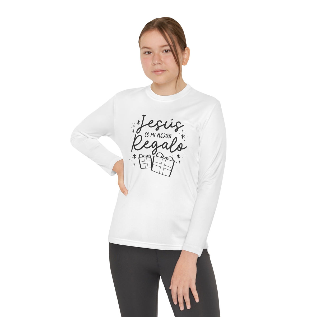 Youth Long Sleeve Competitor Tee Jesús mi Regalo