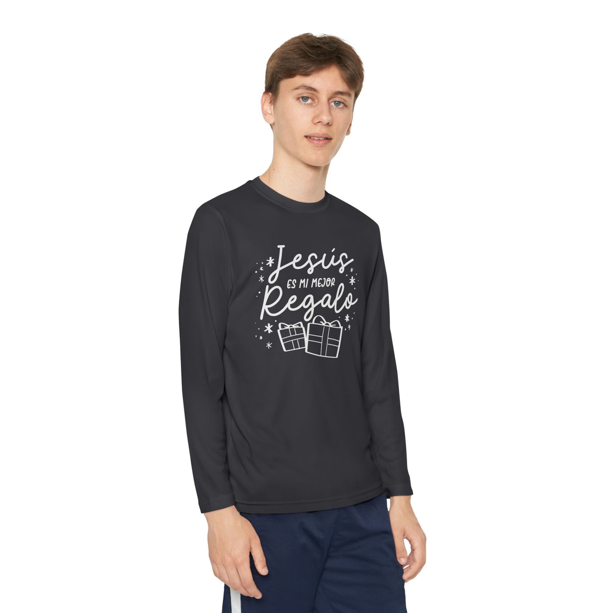Youth Long Sleeve Competitor Tee Jesús mi Regalo