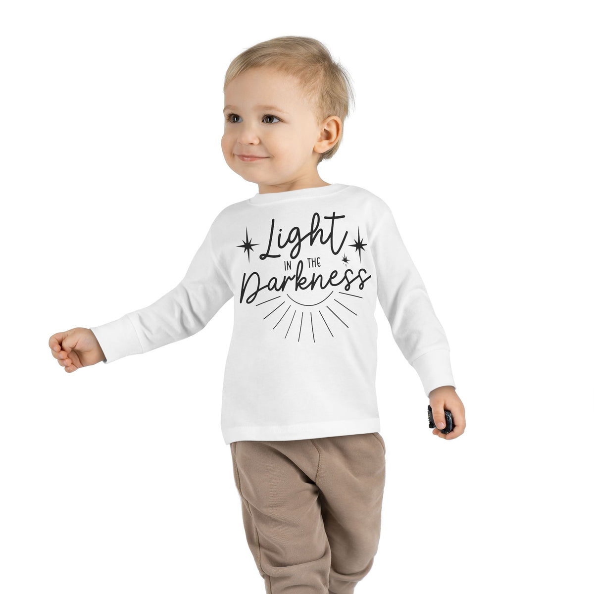 Toddler Long Sleeve Tee Luz en Tinieblas – ropa cristiana para niños – foto 4