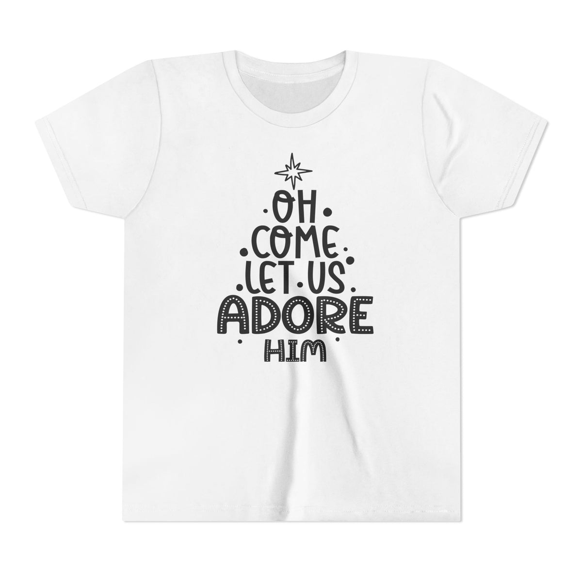 Youth Short Sleeve Tee Arbol de Navidad – ropa cristiana para niños