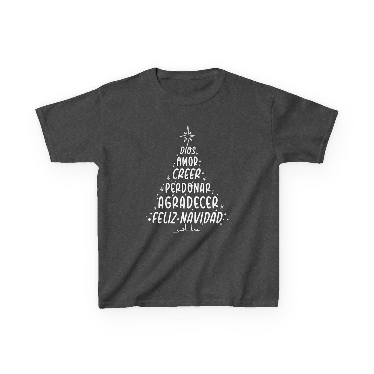 Kids Heavy Cotton™ Tee Arbol Navidad