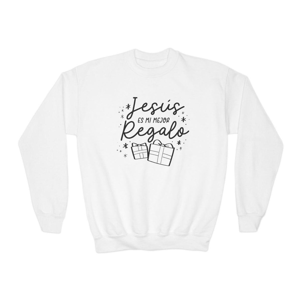 Youth Crewneck Sweatshirt Jesús mi Regalo – ropa cristiana para niños