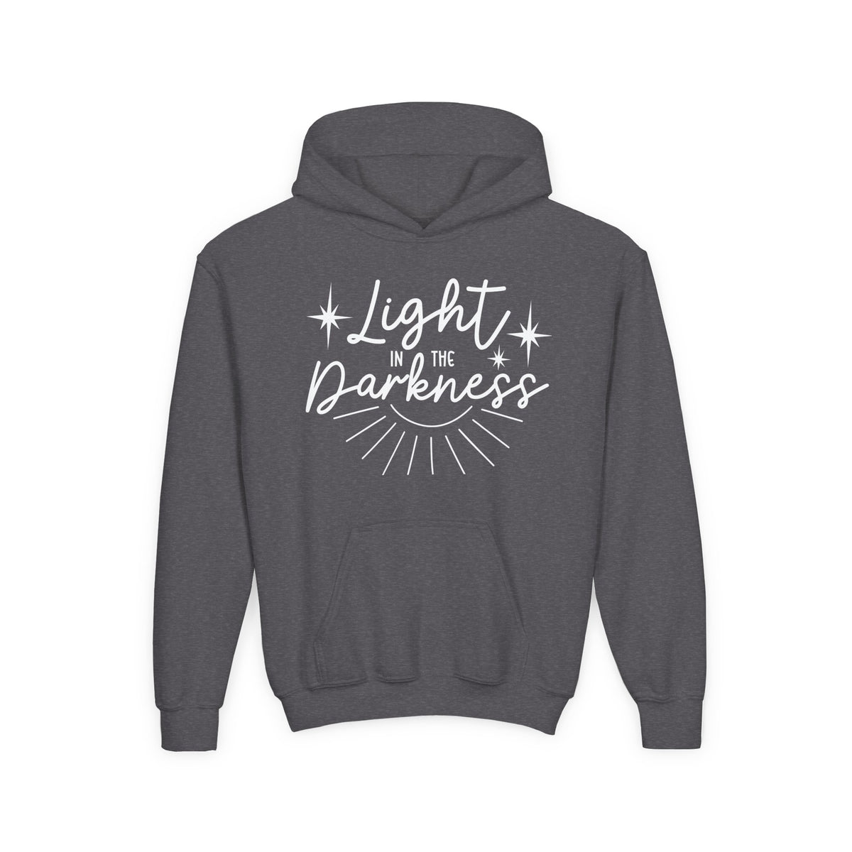 Youth Heavy Blend Hooded Sweatshirt Luz – ropa cristiana para niños