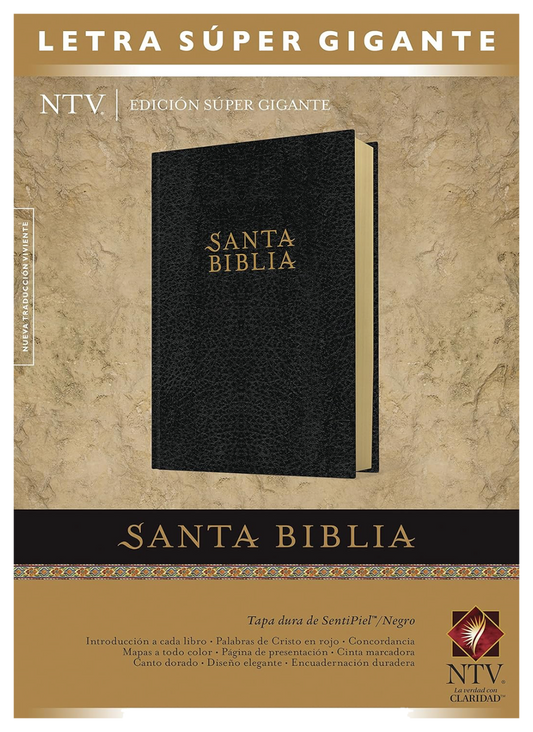 Santa Biblia NTV, Edición súper gigante (Letra Roja, SentiPiel, Negro) (Spanish Edition)