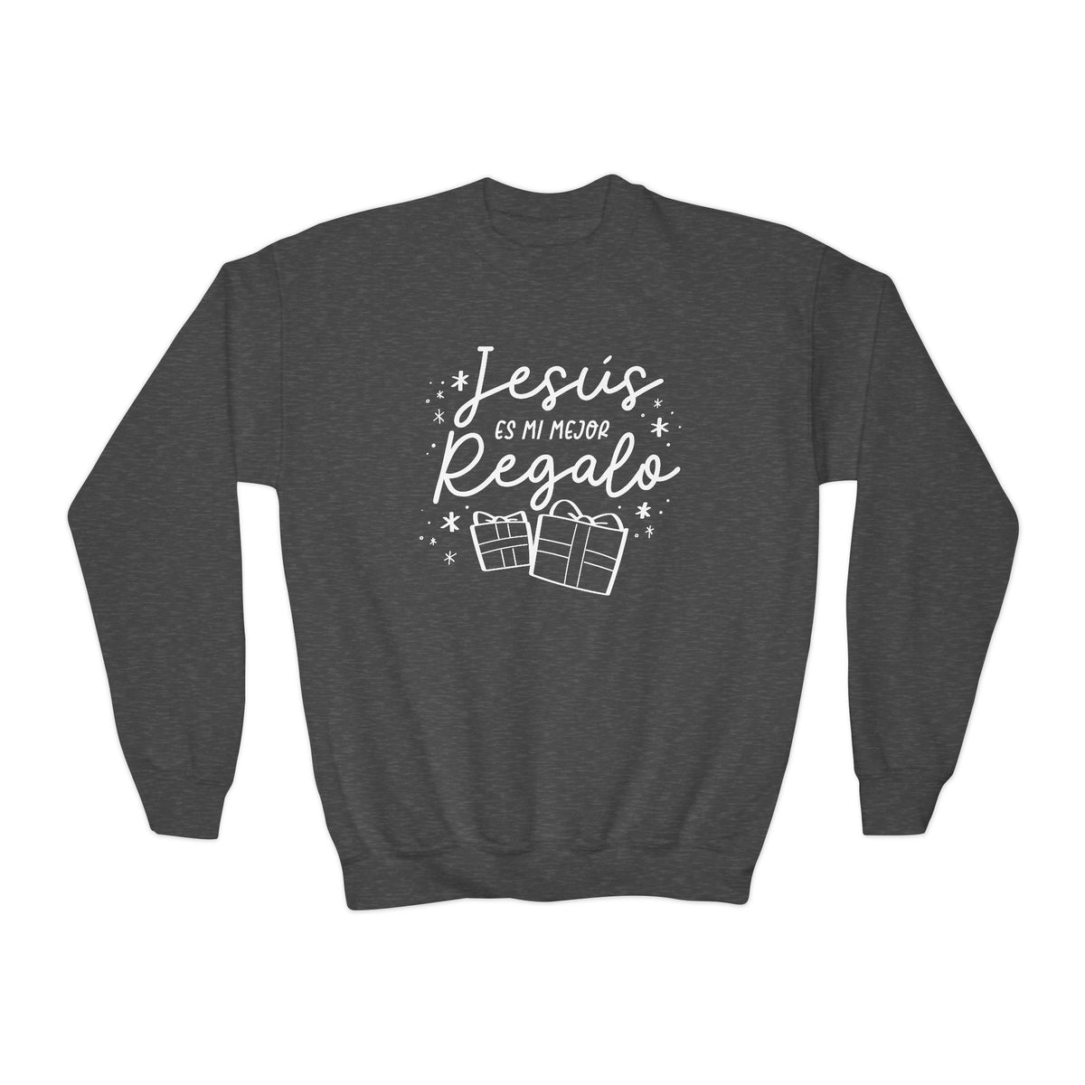 Youth Crewneck Sweatshirt Jesús mi Regalo – ropa cristiana para niños – foto 3
