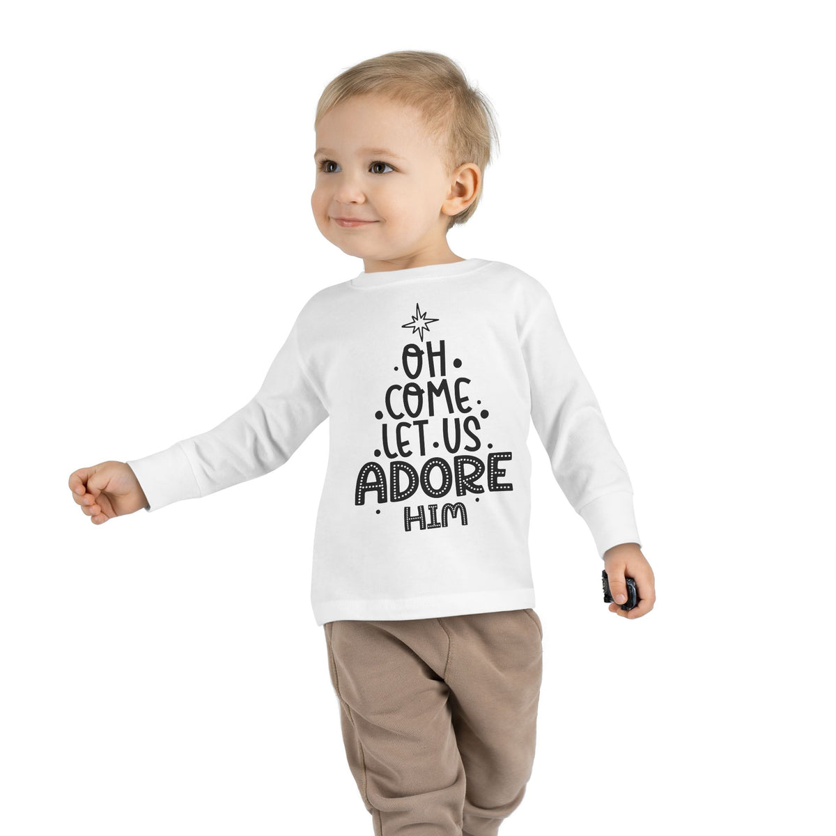 Toddler Long Sleeve Tee Adoremos – ropa cristiana para niños – foto 2