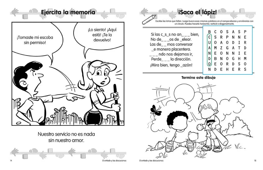 El Enfado y Las Discusiones – Formación en valores / Character building – Anger and arguments – libro cristiano en español – foto 3