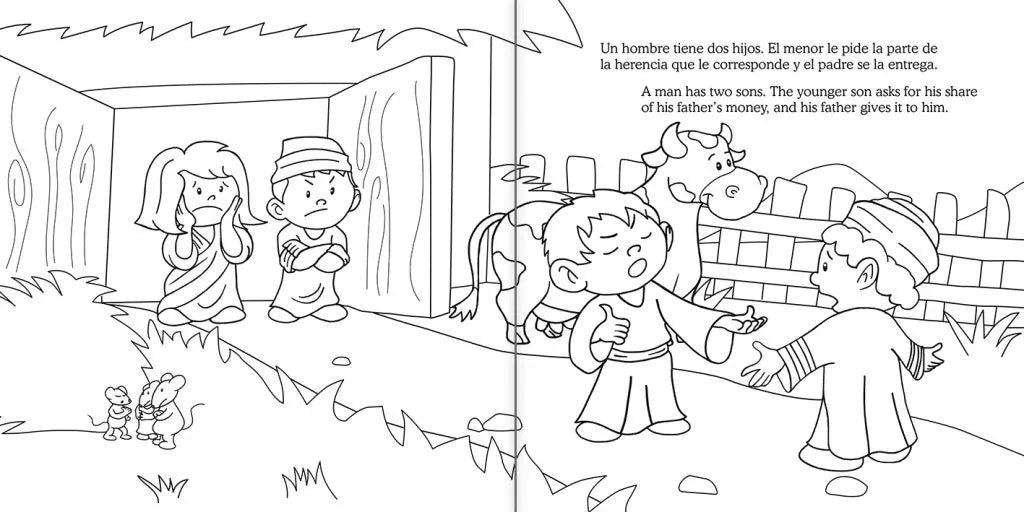 Jonás y el hijo pródigo – Cuaderno para colorear / Coloring book – Jonah and the prodigal son – foto 2