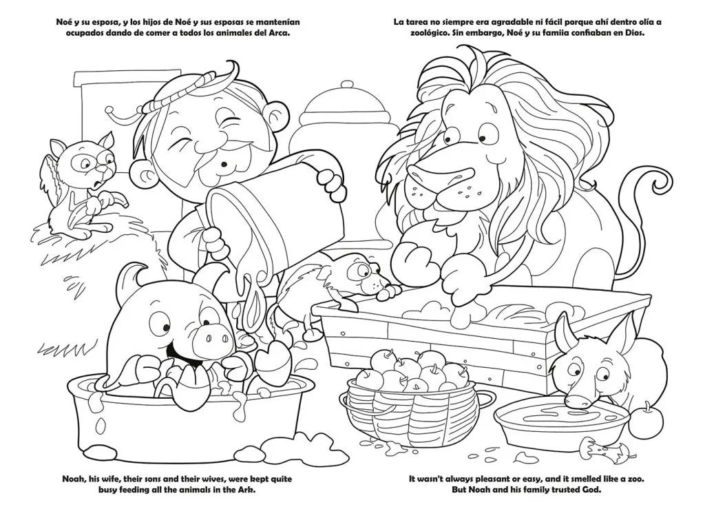 Libro de colorear Gigante - Noé Personajes de la Biblia / Giants Bible People - Noah Bible People