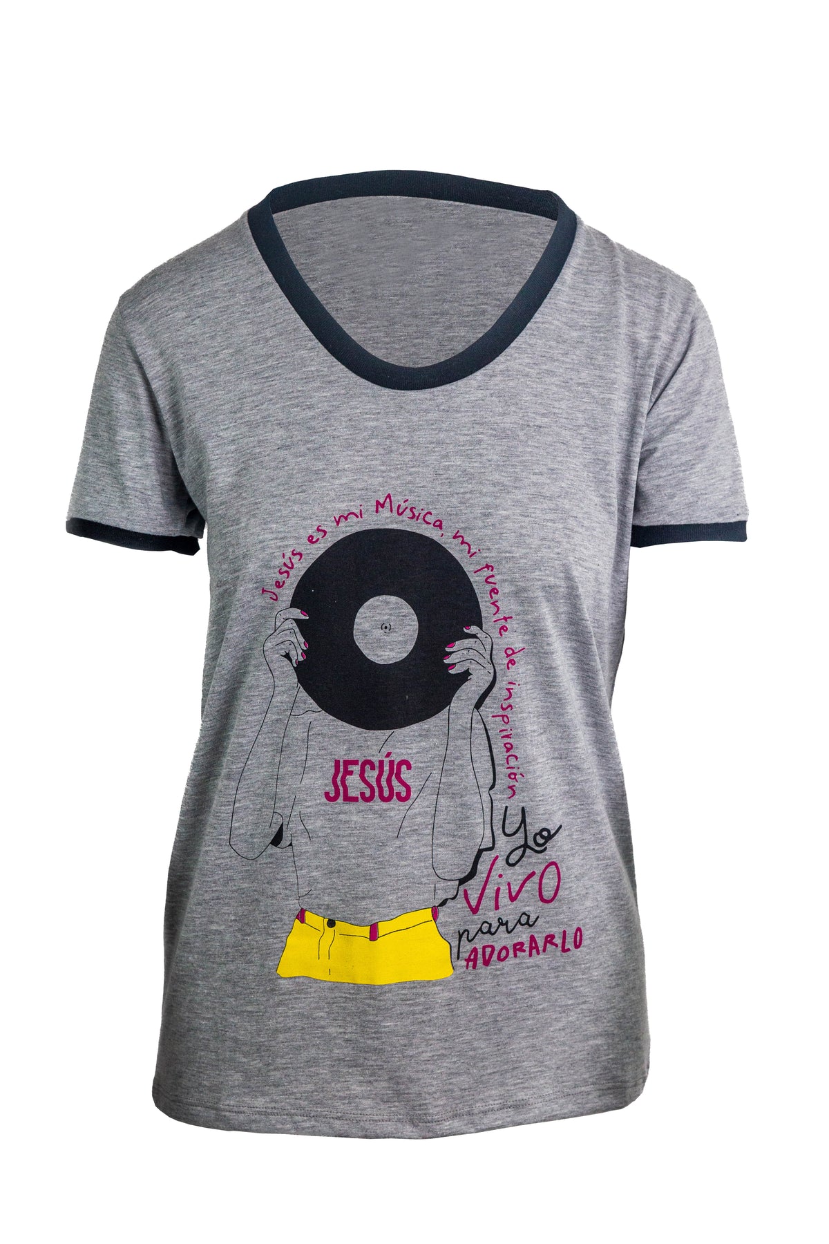 T-shirt Jesús es mi Música, mi fuente de inspiración | yo vivo para adorarlo
